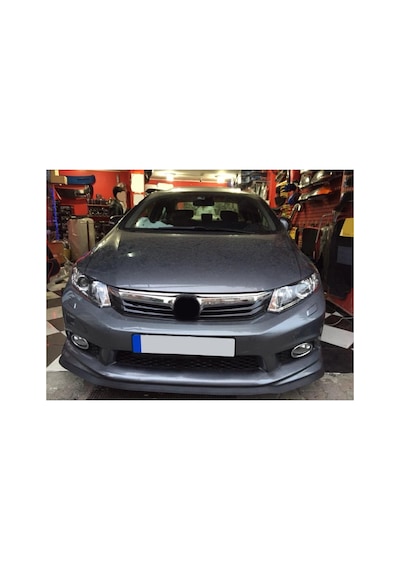 Honda Civic Fb7 Uyumlu Ön Lip Tampon Eki Body Kit Yumuşak Mat Siyah Kırılmaz
