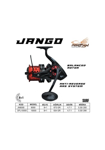 Portfish Jango 8000 fd Surf Olta Makinası