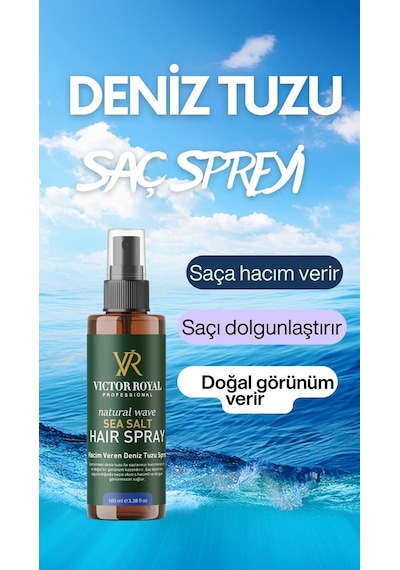 Victor Royal Hacim Ve Dolgunluk Veren Deniz Tuzu Saç Spreyi 100 ML