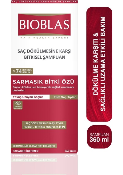 Bioblas Saç Dökülmesine Karşı Şampuan 360 Ml Sağlıklı Uzama Etkili