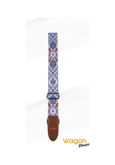 Wagon Straps Vintage Serisi Gitar Askısı - Turquise Tulip