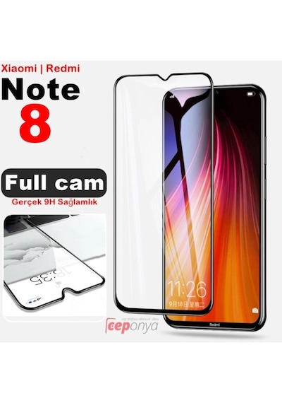 Xiaomi Redmi Note 8 Kenarı Kırılmaya Dayanıklı Cam Ekran Koruyucu
