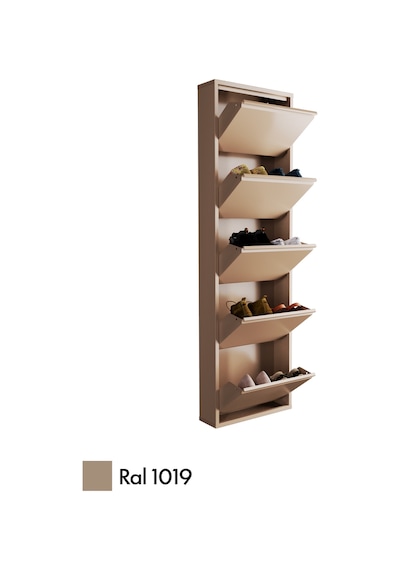Evdemo 5 Kapaklı Metal Ayakkabılık Cappuccino Evdemo 5 Kapaklı Metal Ayakkabılık Cappuccino