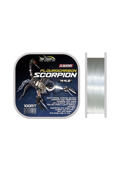 Akajima Scorpion Fluorocarbon Misina 100 Mt 0 35 Mm