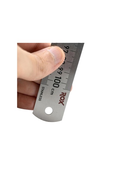 Rox 0201 Çift Taraflı Çelik Cetvel 1000 Mm Gri