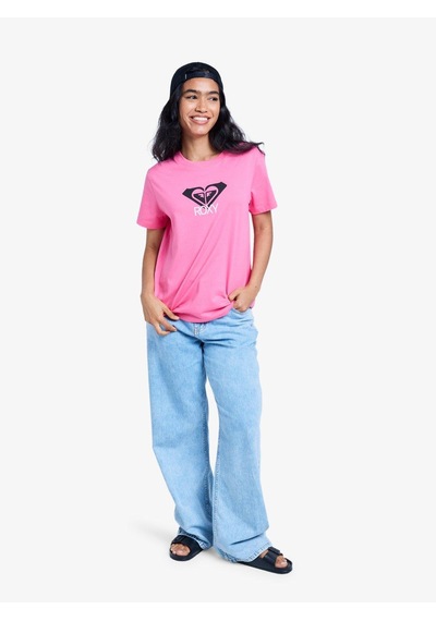 Roxy Ocean Road Art Kadın T-shirt-erjzt06015 Fuchsia Purple - Solid