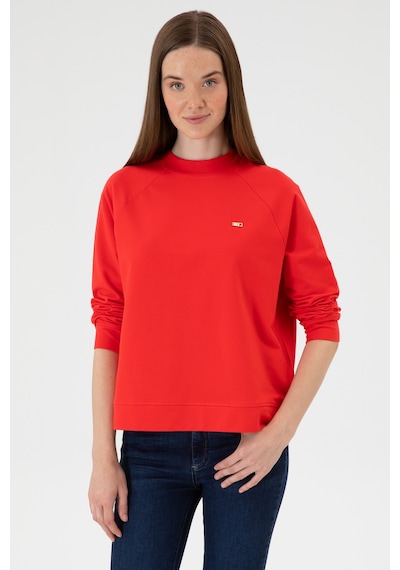 U.S. Polo Assn. Kadın Kırmızı Regular Bisiklet Yaka Basic Sweatshırt 50313610-VR030