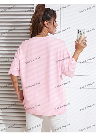 Flood Of Style Unisex Bay Tişört Kod-1405 Pembe