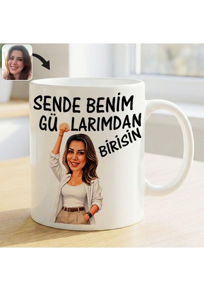 Bk Gift Kişiye Özel Sende Benim Günahlarımdan Birisin Karikatürlü Beyaz Kupa Bardak -2, Arkadaşa Hediye, Eğlenceli Hediye