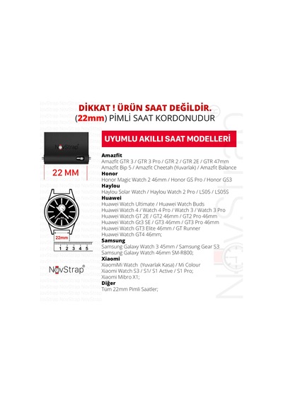 Novstrap Samsung Galaxy Watch 3 45mm/gear S3/r800 İle Uyumlu Kordon 22mm Lansman Silikon Kumaş Kayış