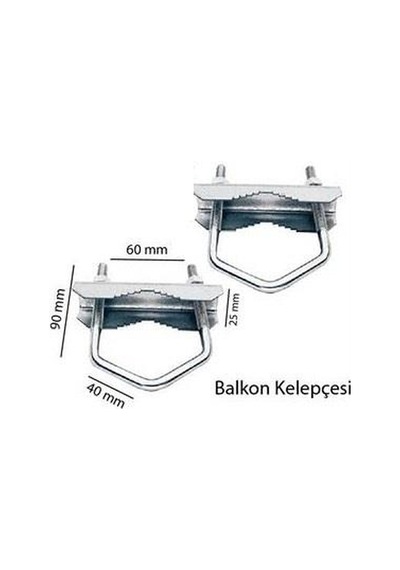 Uskey Balkon Çelik Kelepçe Uydu Kelepçesi