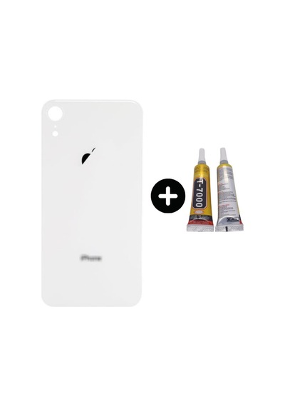 Apple Uyumlu iPhone Xr Arka Pil Batarya Kapak Beyaz + B7000