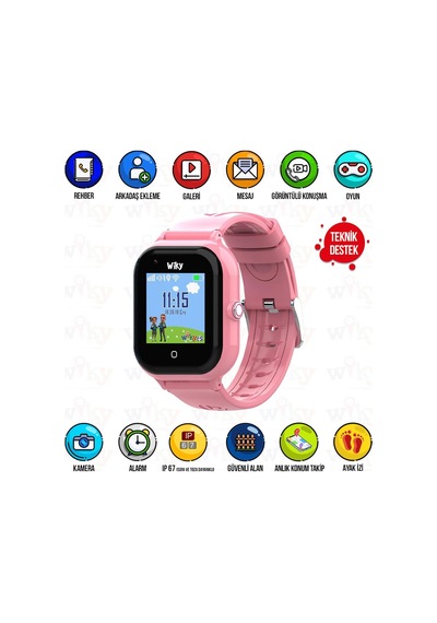 Watch 4s Pembe Görüntülü Konuşma Akıllı Çocuk Saati