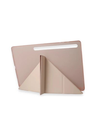 Uray Store Samsung Samsung Galaxy Uyumlu Tab A9 Plus Kılıf Kalemlikli Mars Tablet Kılıfı - Rose Gold