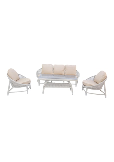 Marise Üçlü Rattan Bahçe Oturma Grubu 3+1+1+sehpalı Bahçe Takımı