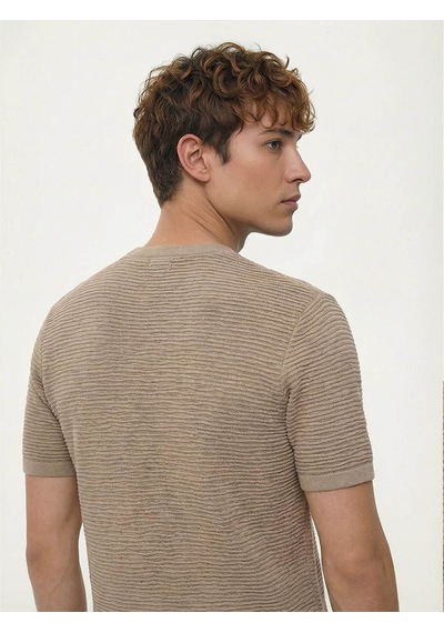 Erkek T-shirt Lf2043430 Bej