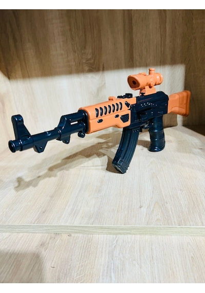 Boncuklu Oyuncak Tüfek 55 Cm 2 Adet Ak47+21 Paket Plastik Boncuk