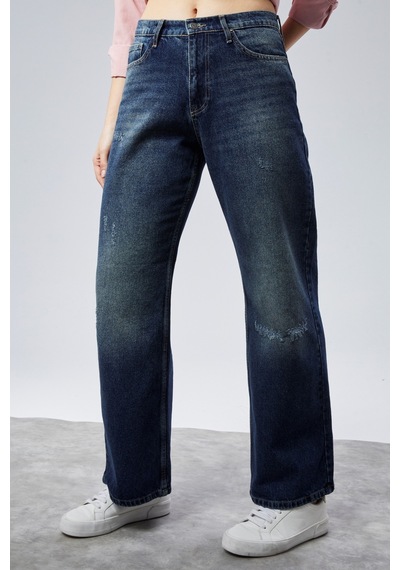 Cedy Denim Cedy Denım Yüksek Kalite Kadın Palazzo Yüksek Bel Cotton Jean Pantolon