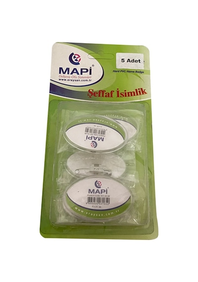Mapi Şeffaf İsimlikler Blister 61x36 Mm 5'li Paket