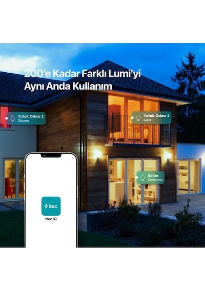 Ttec Lumi Çok Renkli Uzaktan Ortama Göre Işık Ayarlama Ve Zamanlama Özellikli Led Wi-fi Akıllı Ampul