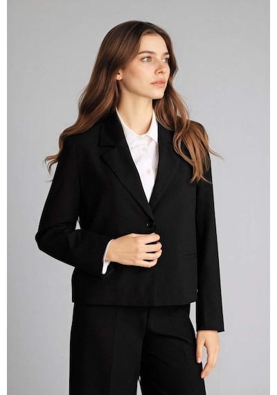 Defacto Relax Fıt Ceket Yaka Blazer Ceket G9308ax26spbk27 Siyah-bk27