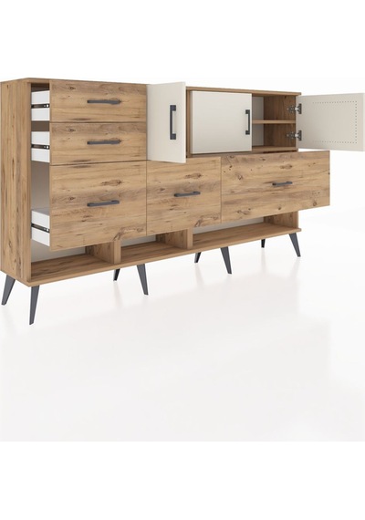 Arges Konsol 3 Raflı 5 Çekmeceli 3 Kapaklı 176x30x99 Çam-aytaşı/çam Aytası/atlas Çam - Atlas Çam Arges Konsol 3 Raflı 5 Çekmeceli 3 Kapaklı 176x30x99 Çam-aytaşı/çam Aytası/atlas Çam - Atlas Çam