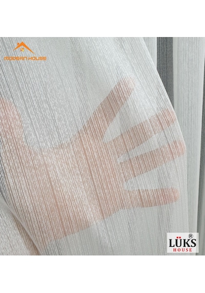Lüks Ince Çizgili Tül Perde Yüksek Kalite- Modern House -