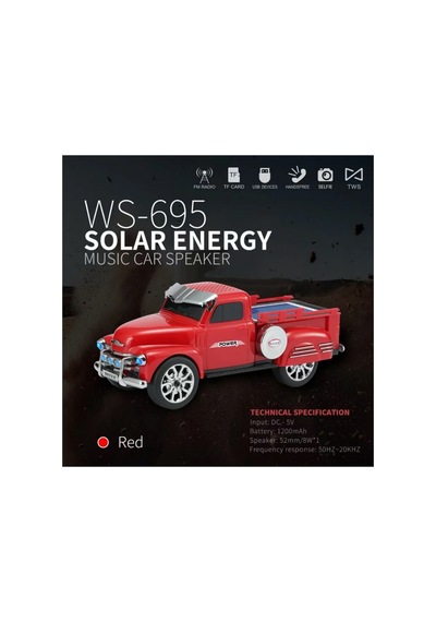 Pikap Şeklinde Bluetooth Speaker Sd Kart Usb Fm Radyolu Şarjlı Taşınabilir Kablosuz Hoparlör