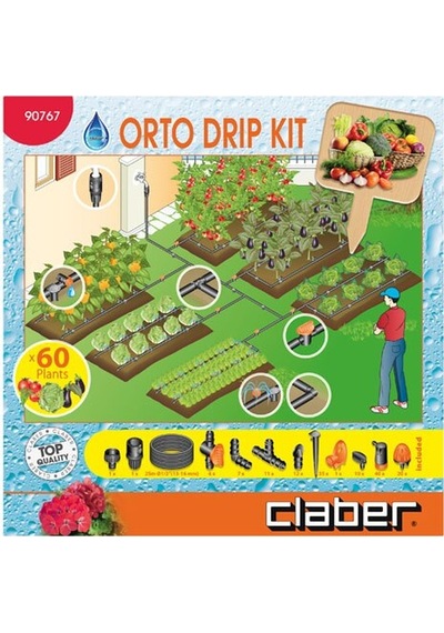 Claber 90767 Orto Drıp Sulama Kiti -60 Bitki Için