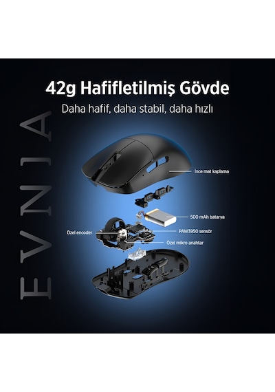 Philips EVNIA Serisi SPK9718 Kablosuz Bluetooth Dual Mod 36000 DPI 6 Tuşlu Optik Oyuncu Mouse