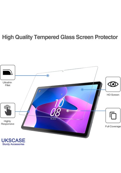 Lenovo Tab M10 Plus 3. Nesil 10.6 İnç 2022 Uyumlu Temperli Cam Ekran Koruyucu 2 Adet