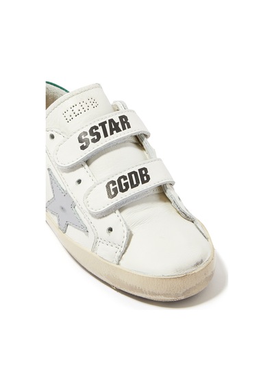 Golden Goose Çocuklar Için Eski Okul Deri Spor Ayakkabıları Beyaz