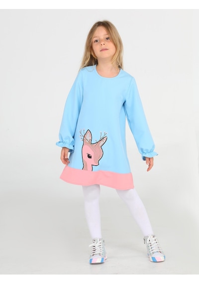 Ceylan Mint Pembe Dokuma Poly Kız Elbise-mint Mint Ceylan Mint Pembe Dokuma Poly Kız Elbise-mint Mint
