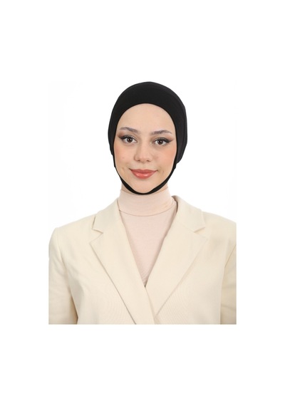 Melodi Scarf Kadın Tesettür Geniş Hacimli Pratik Ense Ve Çene Altından Geçmeli Kaymayan Çeneli Bone Ten Rengi Ten Rengi