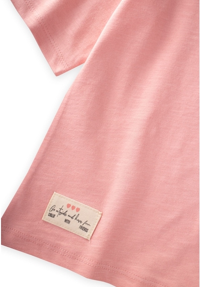 Cigit Düşük Kol T-shirt Takım 5-12 Yaş Pembe