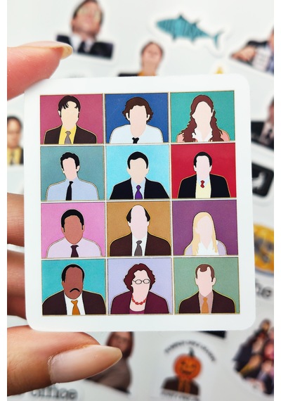 The Office Sticker Paketi 25 Parça Kaliteli Su Geçirmez Etiket Seti Çok Renkli
