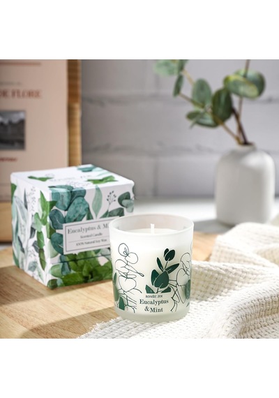 Kokulu Mum - Okaliptüs Ve Nane - 6oz Aromaterapi Soya Balmumu Kavanoz Mum Ev İçin, Kadınlar İçin Hediyeler - 170g Diğer