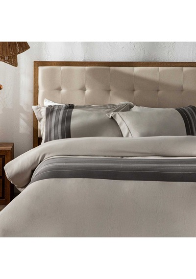Monte Bambu Extra King Size Nevresim Seti 260x220 Cm Antrasit/gri
