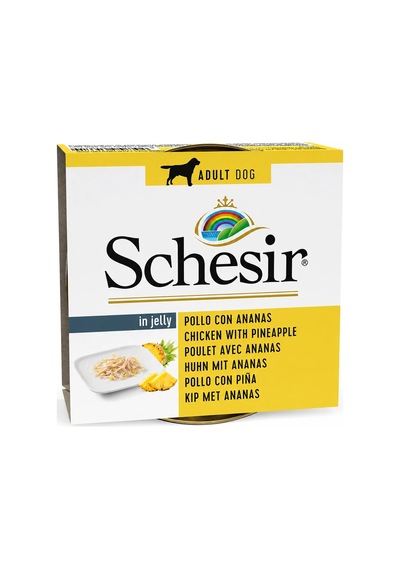 Schesir Jelly Tavuklu Ve Ananaslı Yetişkin Köpek Konservesi 150 Gr 10'lu Paket