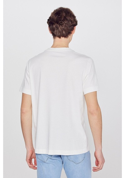 Lee % 100 Pamuk Regular Fit Bisiklet Yaka T Shirt Erkek T Shirt L2510154 104 Ekru
