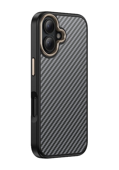Nourthkiingdom Apple Uyumlu iPhone 16 Plus Kılıf M-safe Şarj Özellikli Karbon Fiber Görünümlü Nrtk Antina Kapak - Mavi Mavi