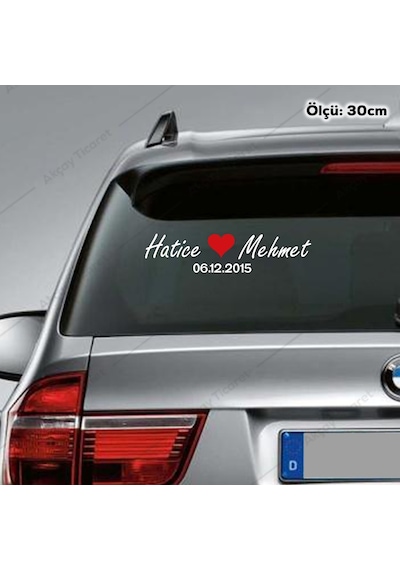 Isme Özel Sticker Sevgili Isim Sticker Oto Sticker Araba Sticker