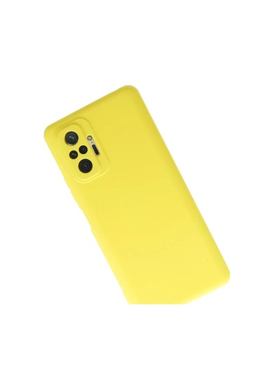 Xiaomi Redmi Note 10 Pro Uyumlu Kılıf Nano İçi Kadife Silikon - Sarı