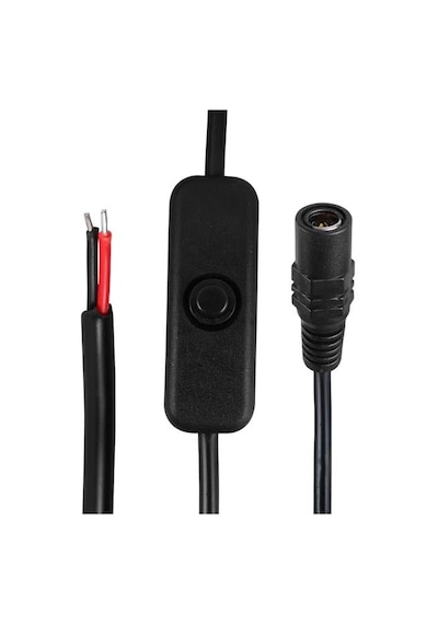 Pm-26710 Anahtarlı 5.5 2.5 Mm Uç Dc Kablo 30 Cm