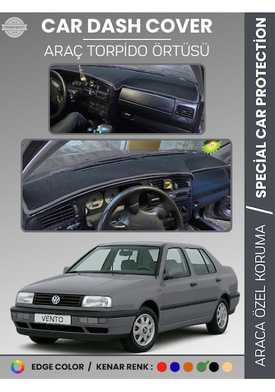 Volkswagen Vento 1992-1998 Torpido Örtüsü Ön Göğüs Koruma Torpido Koruma Tam Uyum Araca Özel - 388 Stiloto