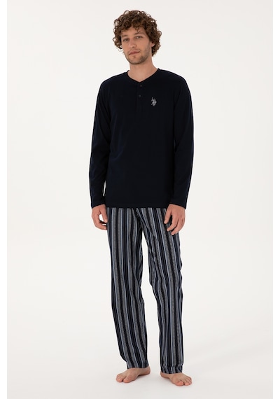 U.s. Polo Assn. Erkek Lacivert Pijama Takım 50318607-vr033 Lacivert