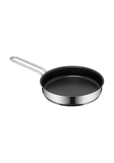 İndüksiyon Tabanlı Mini Çelik Tava, 18 Cm Boyutunda Pratik Kullanım 14 Cm