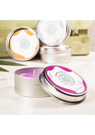 Mitr Lavanta Aromalı Metal Mum Çok Renkli