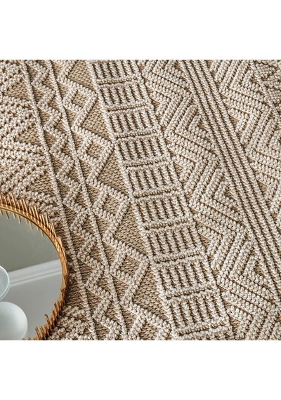 Eko Halı Soho Sh 14 Beige Hav Toz Vermez Hasır Dokuma Modern Makine Halısı Bej