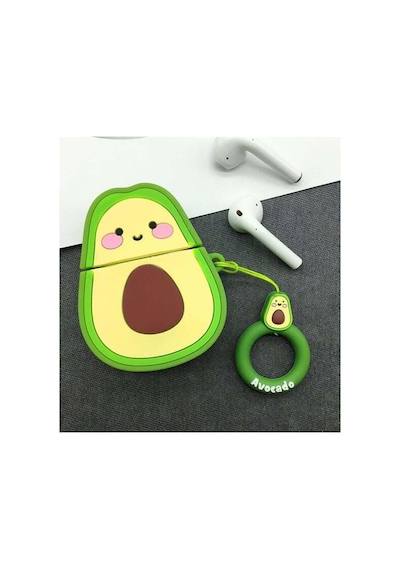 Airpods İle Uyumlu 4.nesil True Wireless Earbuds Sert Kulaklık Kılıfı Yumuşak Soft Dokunuş Karakter Görünümlü Cartoon Kılıf Avakado, Airpods 4.nesil